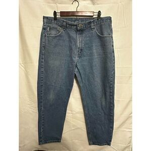 Vintage Carhartt Jeans Mens 36x32 Blue‎ Straight Denim Work Light Wash (36x31)
